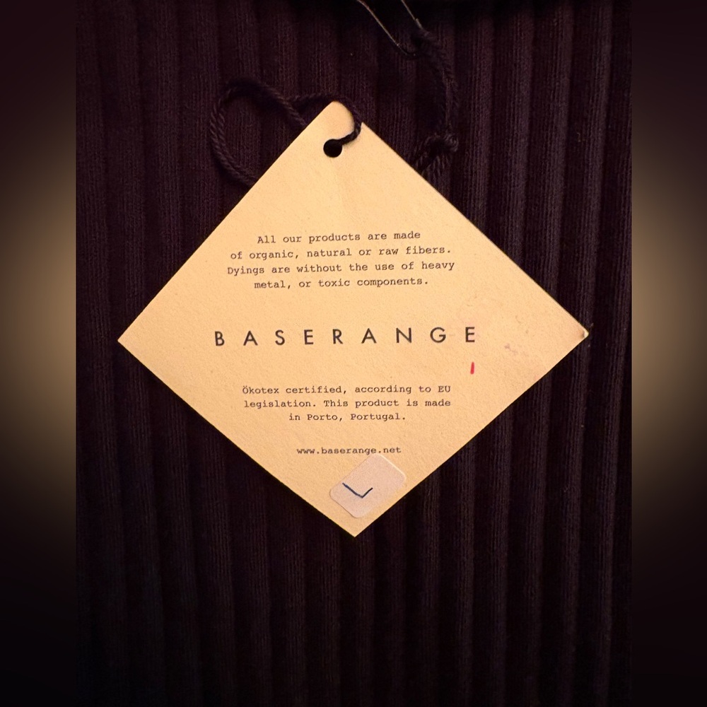 Baserange Brig Skirt Large NWT Black Organic Cotton Ribbed Wrap Midi Skirt - Picture 12 of 15